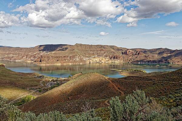 Usa Wall Art featuring the photograph Remote Oasis - Lake Owyhee State Park, Oregon by KJ Swan