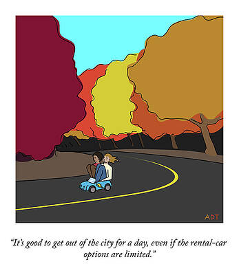Autumn Road Trip in Toy Car Drawing