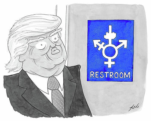 Symbol Drawing - Restroom by Tom Toro