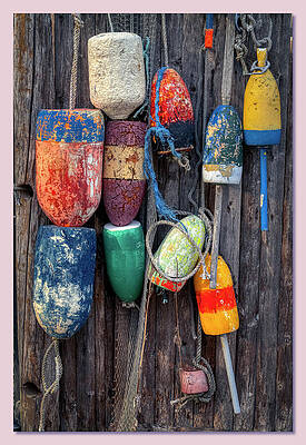 Wall Art featuring the photograph Retired Buoys by Penny Polakoff
