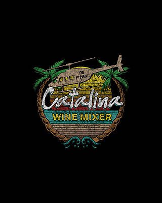 Wine Wall Art featuring the digital art Retro Catalina Wine Mixer by Flippin Sweet Gear
