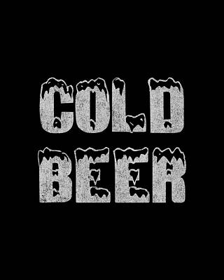 80s Wall Art featuring the digital art Retro Cold Beer by Flippin Sweet Gear