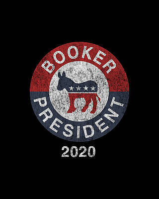For Digital Art - Retro Corey Booker 2020 by Flippin Sweet Gear