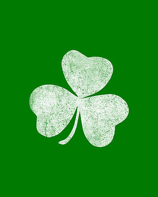 St Patricks Day Wall Art featuring the digital art Retro Distressed Shamrock St Patricks Day by Flippin Sweet Gear