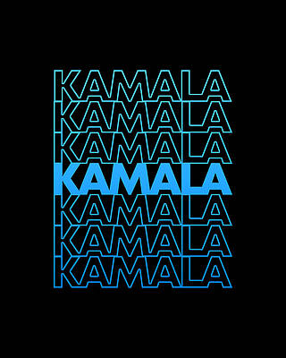 Party Wall Art featuring the digital art Retro Kamala Harris 2024 by Flippin Sweet Gear