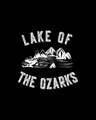 Of Digital Art - Retro Lake Of The Ozarks Missouri by Flippin Sweet Gear