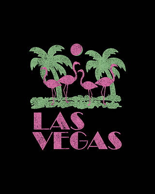 La Wall Art featuring the digital art Retro Las Vegas by Flippin Sweet Gear