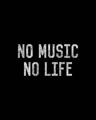No Wall Art featuring the digital art Retro No Music No Life by Flippin Sweet Gear