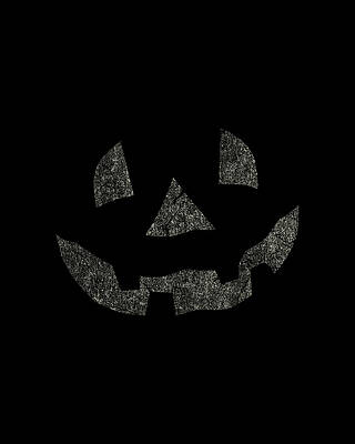 Pumpkin Wall Art featuring the digital art Retro Pumpkin Face by Flippin Sweet Gear