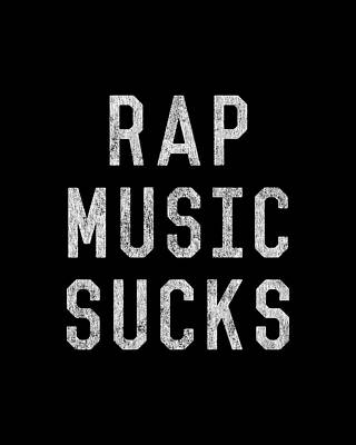 Retro Rap Music Sucks Print