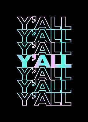 Design Digital Art - Retro Yall by Flippin Sweet Gear