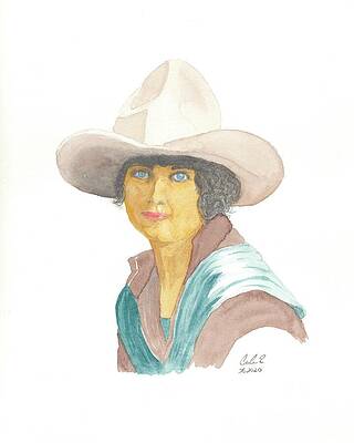 Wall Art featuring the painting Retro_Mabel Strickland by Carla E