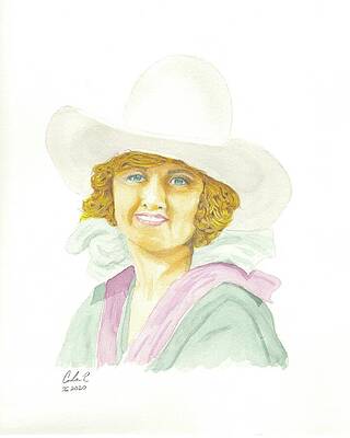 Wall Art featuring the painting Retro_Ruth Scantlin Roach Salmon by Carla E