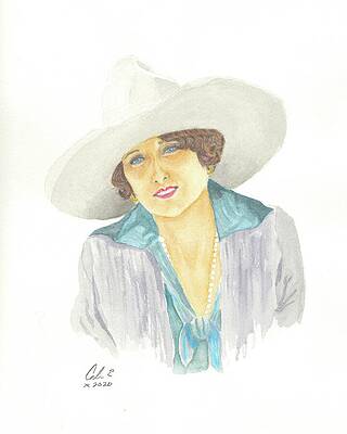 Wall Art featuring the painting Retro_Vera McGinnis by Carla E