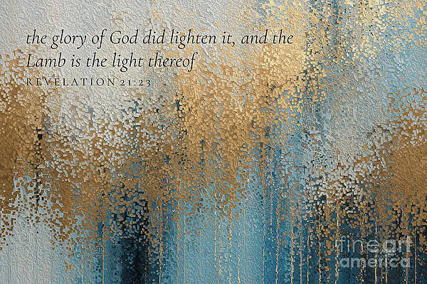 Wall Art featuring the painting Revelation 21 23 Bible Verse Wall Art, The Lamb Is The Light by Mark Lawrence