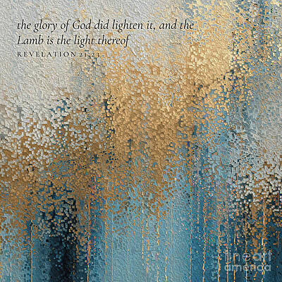 Wall Art featuring the painting Revelation 21 23 Square Christian Art, The Glory Of God by Mark Lawrence