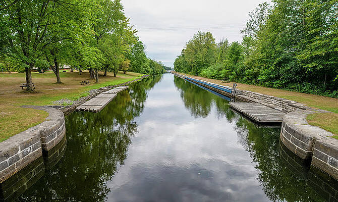 Vintage Photograph - Rideau Canal From The Locks At Andrewsville by John Twynam