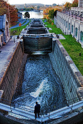 Wall Art featuring the photograph Rideau Canal Locks, Ottawa by Tatiana Travelways