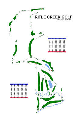 Golf Wall Art featuring the digital art Rifle Creek Golf by Flop Shot Studio