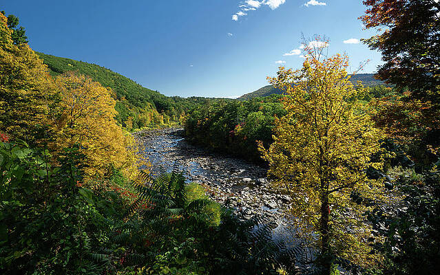 Serene River in Autumn Photograph