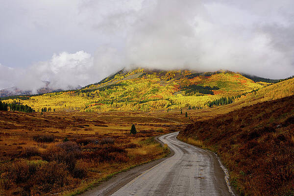 Mountain Photograph - Road To Fall Glory by Sunniye Buesing