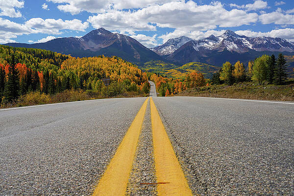 Mountain Photograph - Roadside View Into Telluride by Sunniye Buesing