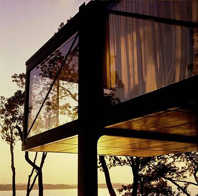 Robert Leonhardt's Philip Johnson Designed Glass House Print