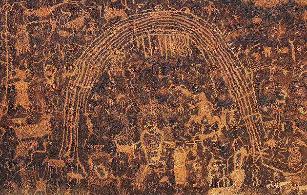 Alien Photograph - Rochester Petroglyph Panel, Utah by Abbie Warnock