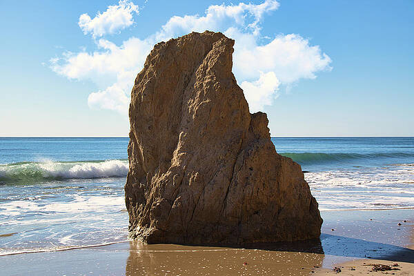 Wall Art featuring the photograph Rock And Clouds At El Matador State Beach by Matthew DeGrushe