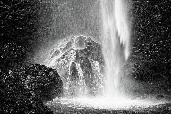 Textured Photograph - Rock Bottom -- Latourell Falls In The Columbia River Gorge National Scenic Area, Oregon by Darin Volpe