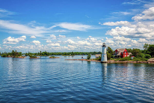 Serene Photograph - Rock Island Lighthouse - Thousand Islands, NY by Tatiana Travelways