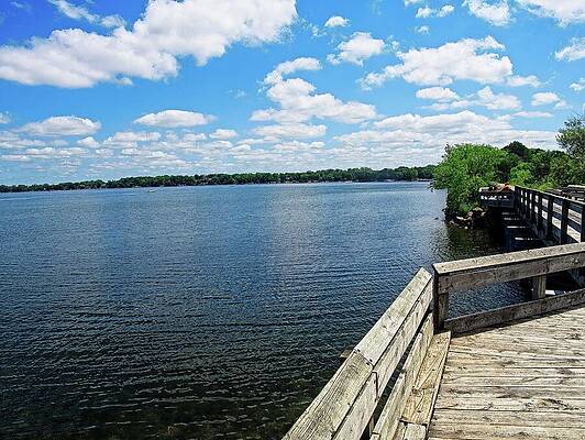 Wall Art featuring the photograph Rock Lake East, Lake Mills, Wisconsin by Steven Ralser