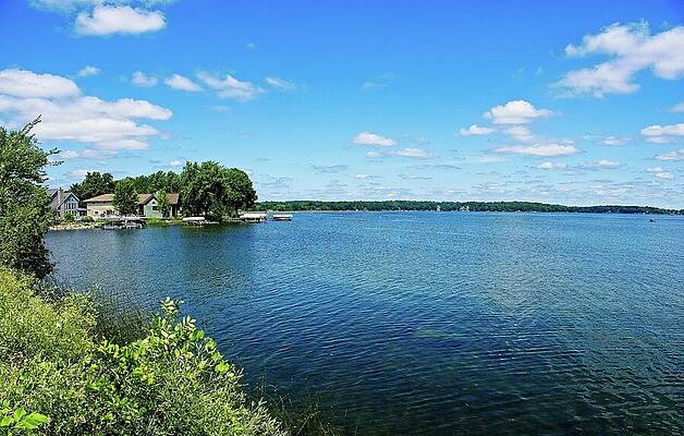 Wall Art featuring the photograph Rock Lake West, Lake Mills, Wisconsin by Steven Ralser