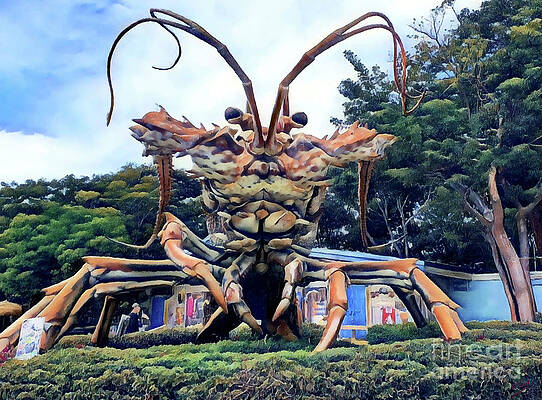 Wall Art featuring the digital art Rock Lobster by Eileen Kelly