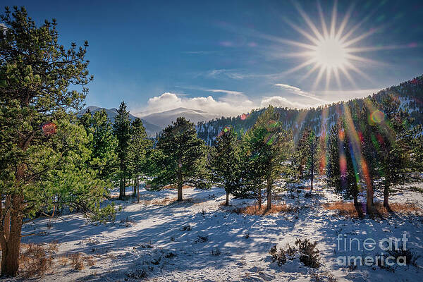 Outdoors Wall Art featuring the photograph Rock Mountain National Park Sunburst by Abigail Diane Photography