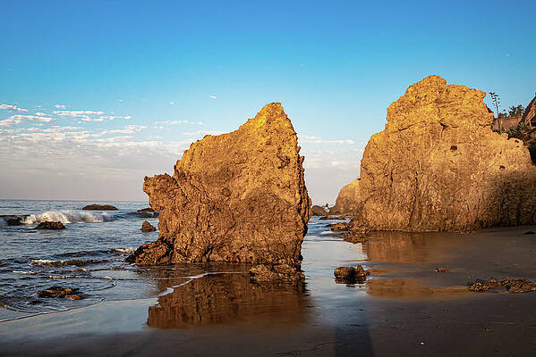Wall Art featuring the photograph Rock Reflection At El Matador State Beach by Matthew DeGrushe