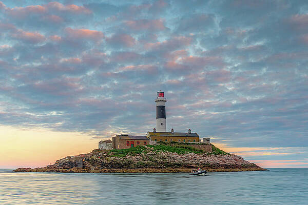 Sunset Photograph - Rockabill Lighthouse, Dublin, Ireland by Adrian Hendroff