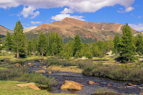 Water Photograph - Rocky Stream With Brown Mountain by David Fountain