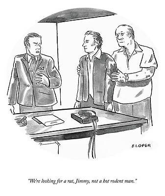 Hood Drawing - Rodentman by Brendan Loper