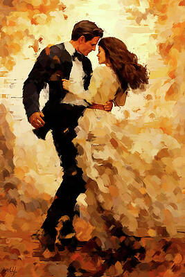 Expression Wall Art featuring the digital art Dancing With The Star Of My Life by Gradify Creations