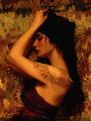 Woman Digital Art - Romantic Dream by Gradify Creations