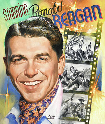 President Painting - Ronald Reagan - Film Actor by Dennis Lyall