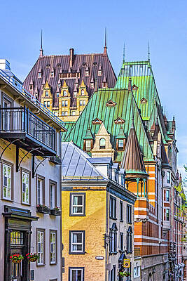 Architecture Wall Art featuring the photograph Roofs Of Quebec City by Elvira Peretsman