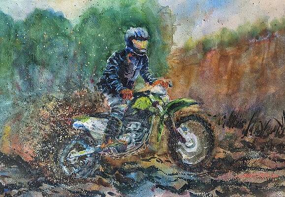 Colorado Wall Art featuring the painting Rooster Tail by Jackson Ordean