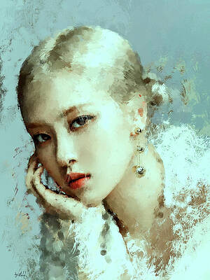 Serene Digital Art - Rose, APT by Gradify Creations