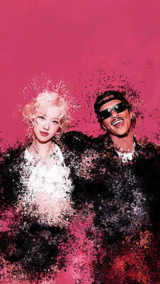 Digital Art - ROSE, Bruno Mars - APT, ABSTRACT by Gradify Creations