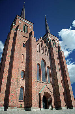 Wall Art featuring the photograph Roskilde Steeples by Steven Nelson