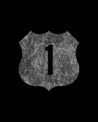 Cool Wall Art featuring the digital art Route 1 Retro by Flippin Sweet Gear