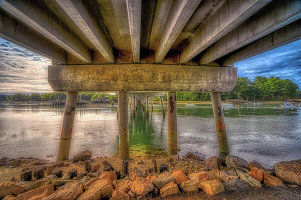 Wall Art featuring the photograph Route 103 York River Bridge by Penny Polakoff