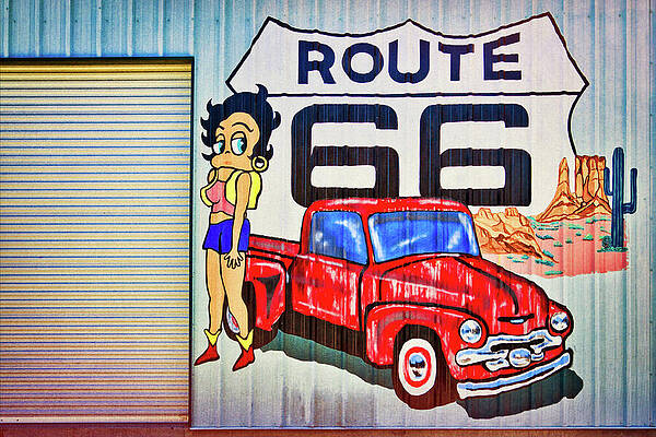 Wall Art featuring the photograph Route 66 Sign - Needles, California by Tatiana Travelways
